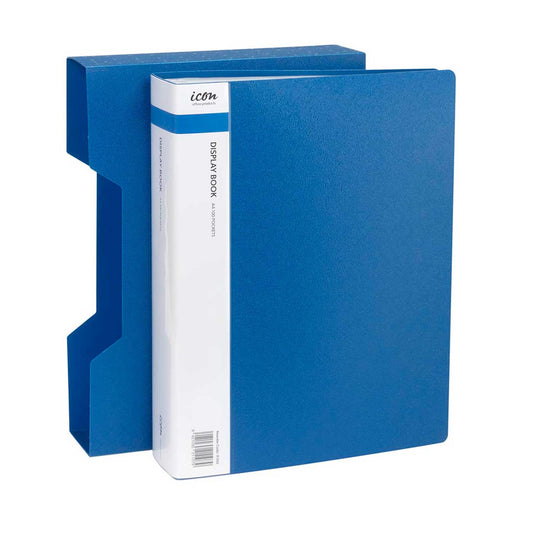 Icon Display Book A4 100 Pocket Blue