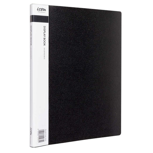 Icon Display Book A4 20 Pocket Black