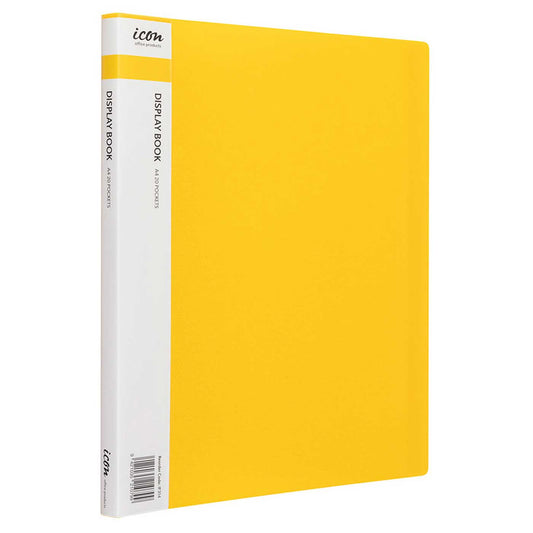 Icon Display Book A4 20 Pocket Yellow