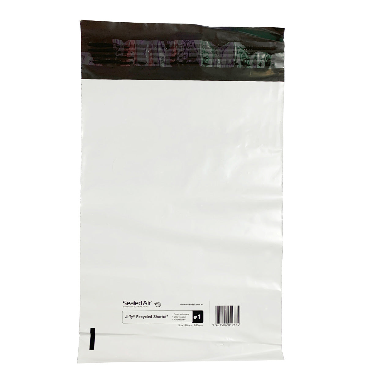 Jiffy Recycled ShurTuff Mailer Size 1 – 190x260mm Tough Lightweight Recyclable Mailer