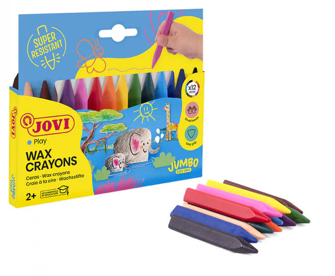 Jovi Triwax Triangular Crayons Pack of 12