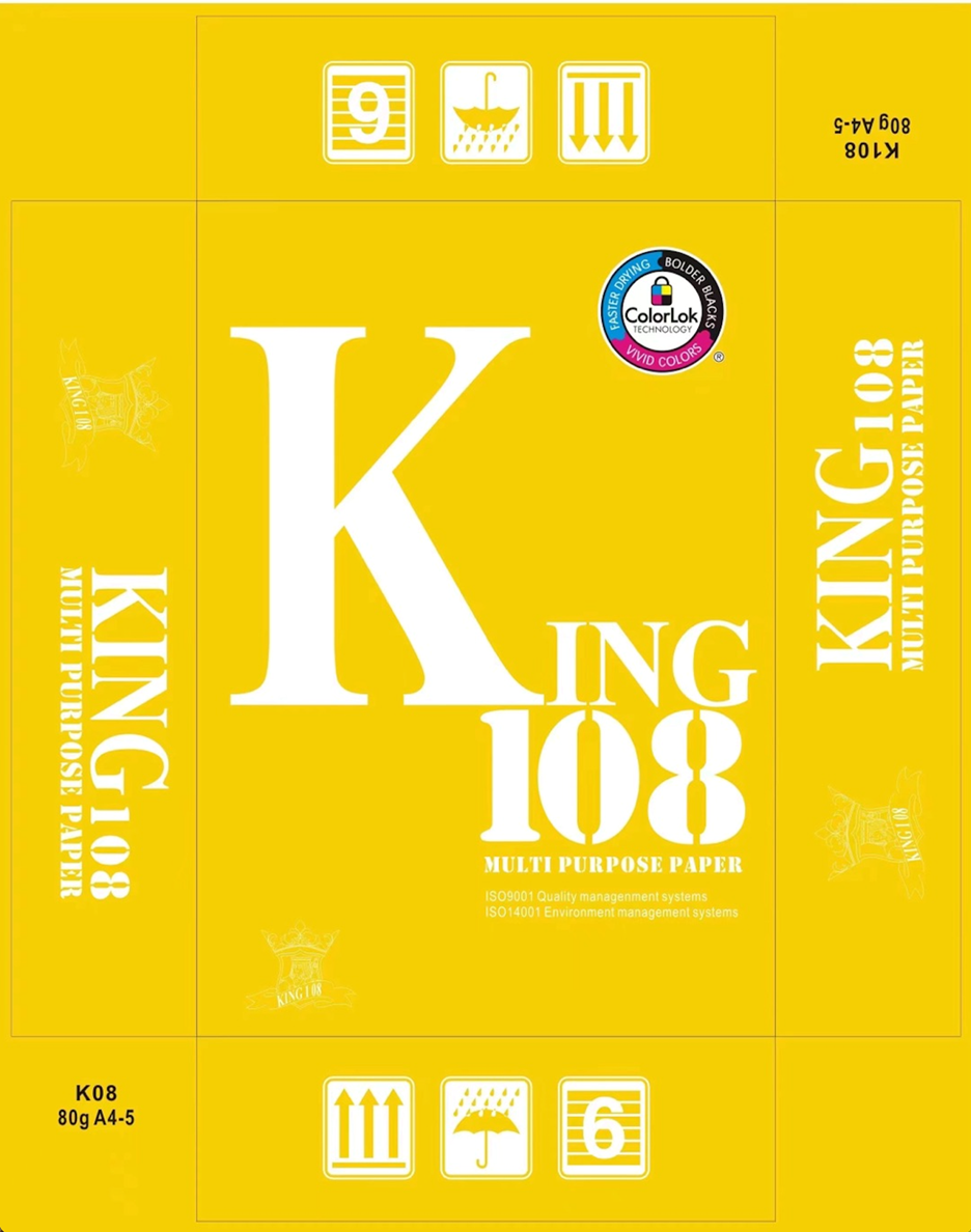King 108 A4 Premium Photocopy Paper Ultra White 80gsm 500 sheets