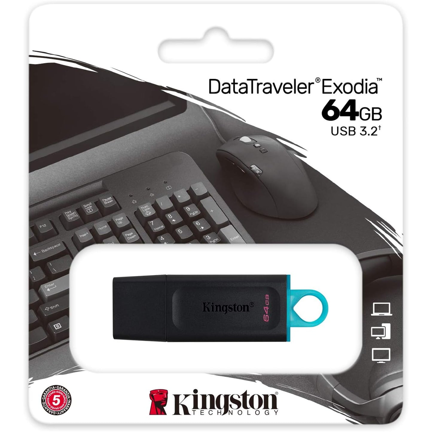 Kingston DTX 64GB USB Flash Drive with Cap 3.2 64GB