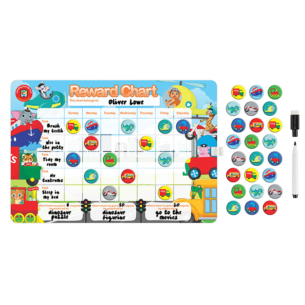 LCBF Magnetic Reward Chart Reusable 39cm x 27cm Transport