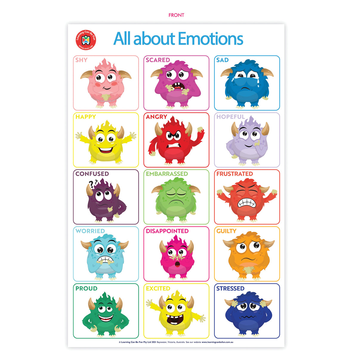 LCBF Wall Chart Poster Its all about Emotions Double-Sided 74 x 50cm