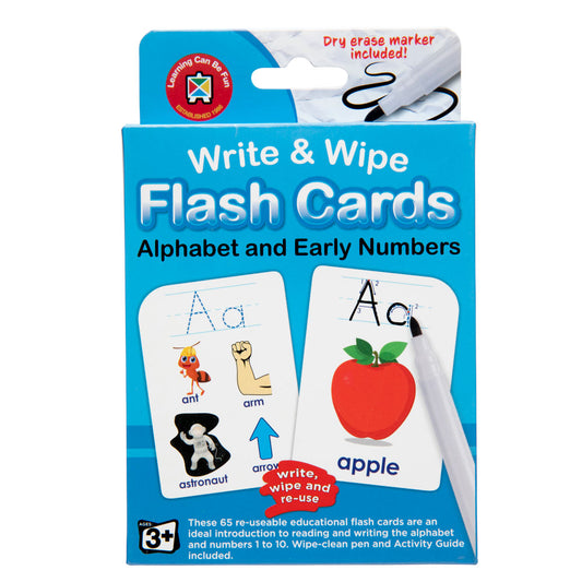 LCBF Write & Wipe Flashcards Alphabet & Early Numbers Ages 3+