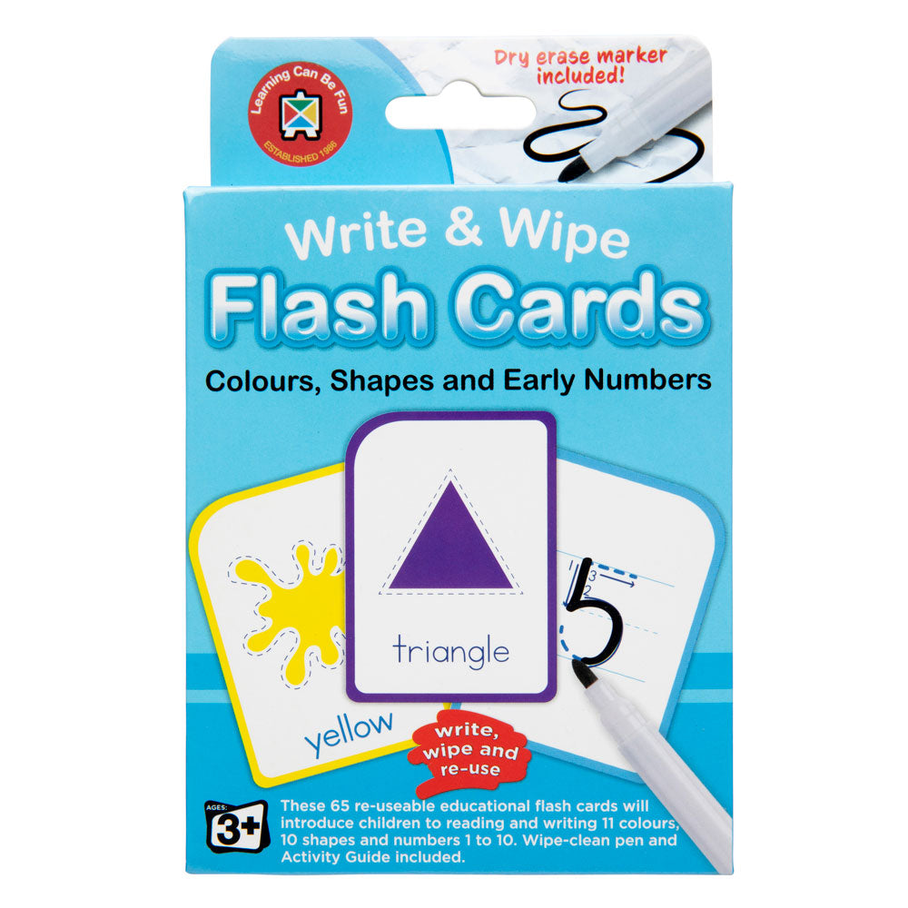 LCBF Write & Wipe Flashcards Colours, Shapes and Early Numbers Ages 3+