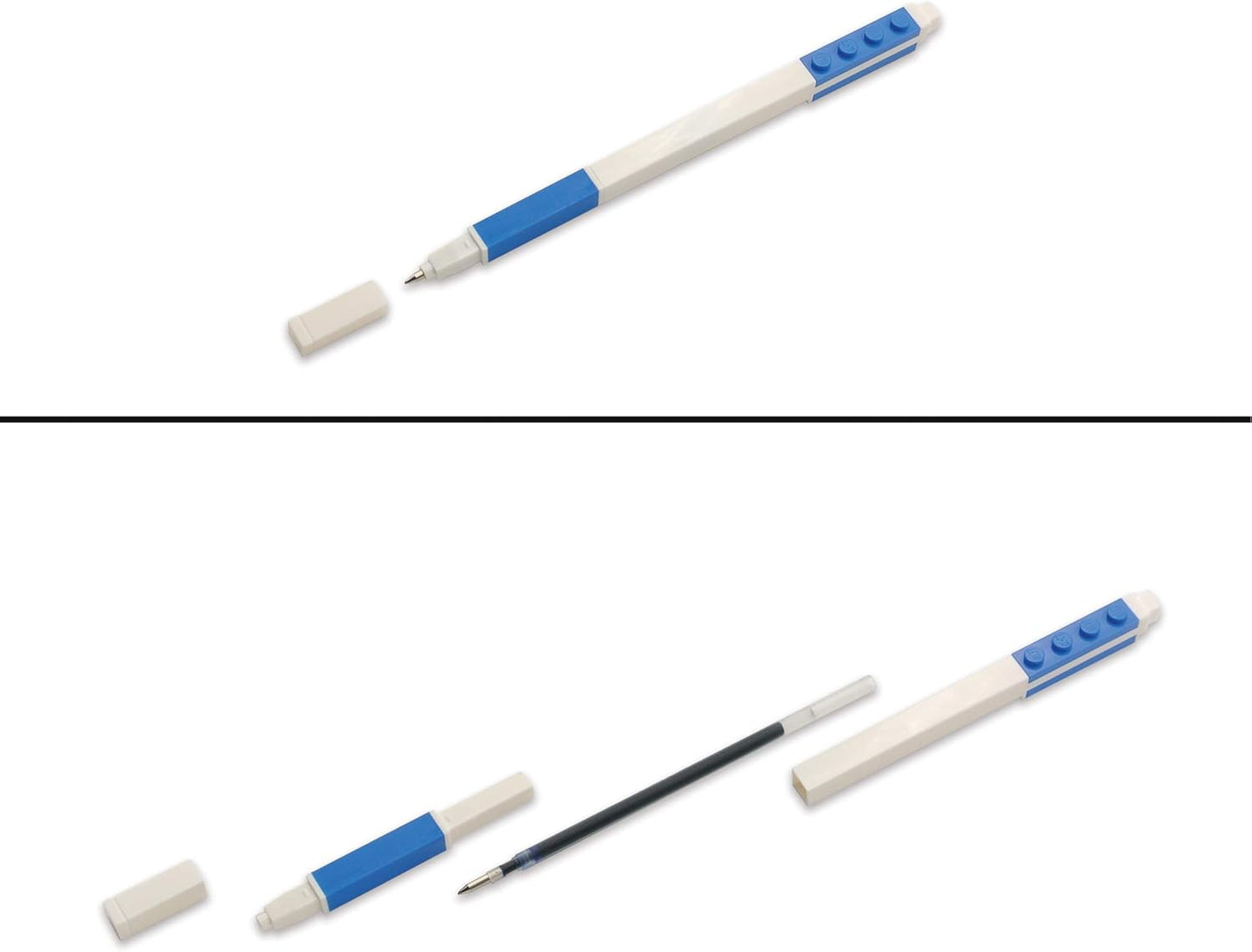 LEGO® Gel Pen Medium Tip 0.7mm Blue | Customisable with LEGO Bricks