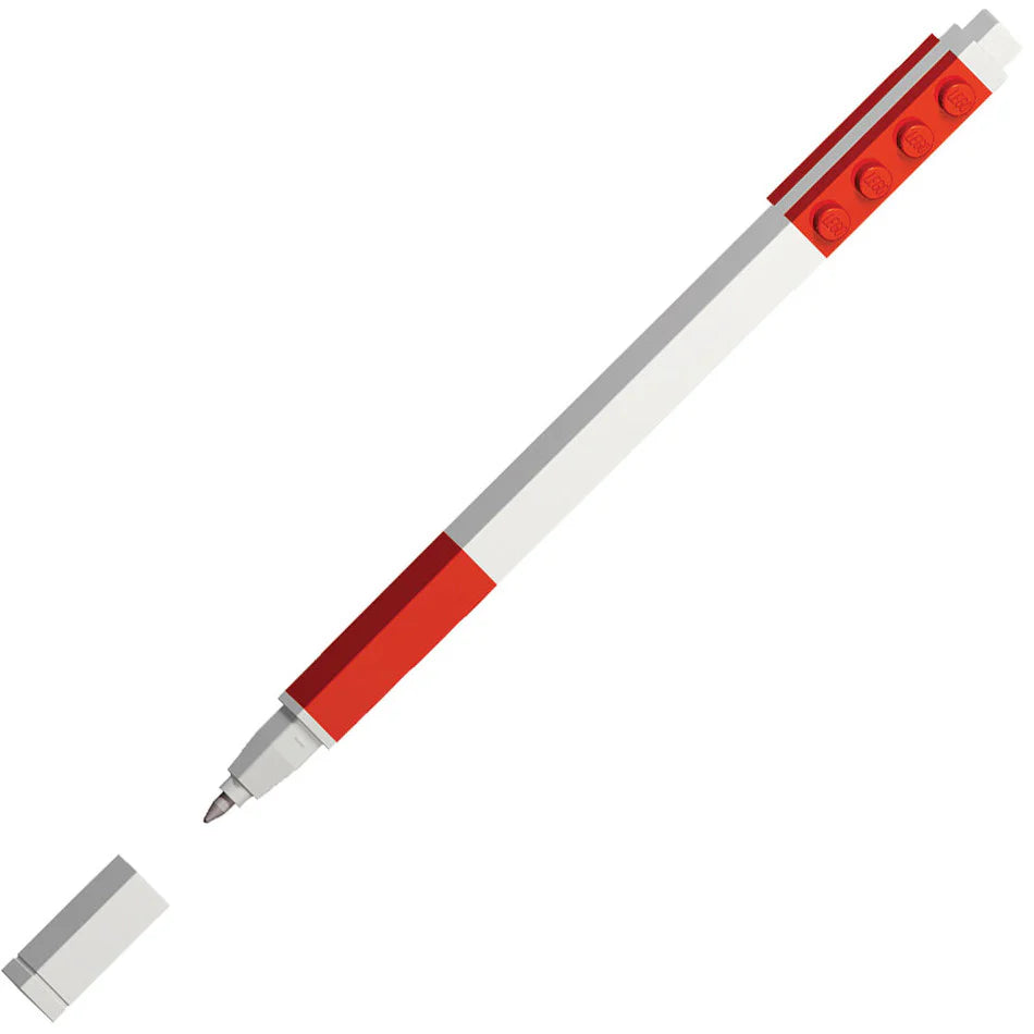 LEGO® Gel Pen Medium Tip 0.7mm Red | Customisable with LEGO Bricks
