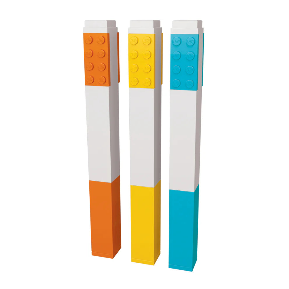 LEGO® Highlighters 3 Pack – Chisel Tip | Stackable & Customisable Stationery