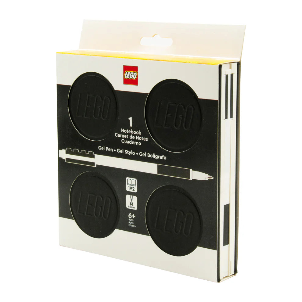 LEGO® Locking Notebook with Gel Pen – Black | 192 Pages & Gift Box