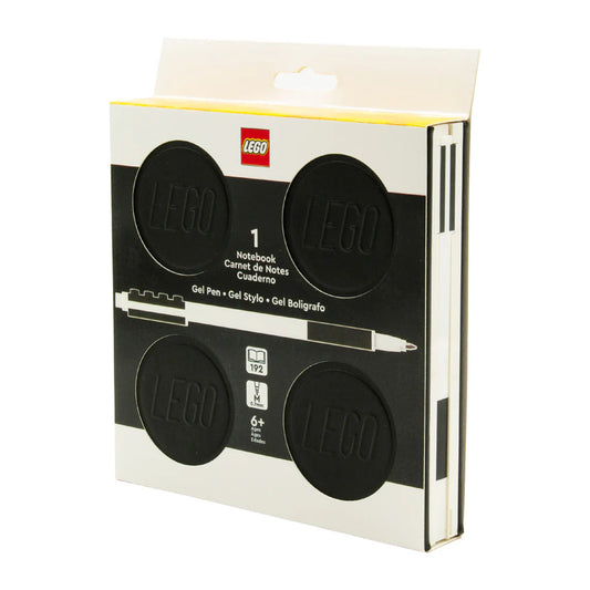 LEGO® Locking Notebook with Gel Pen – Black | 192 Pages & Gift Box