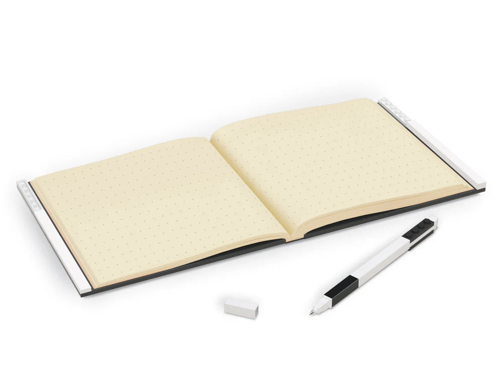 LEGO® Locking Notebook with Gel Pen – Black | 192 Pages & Gift Box