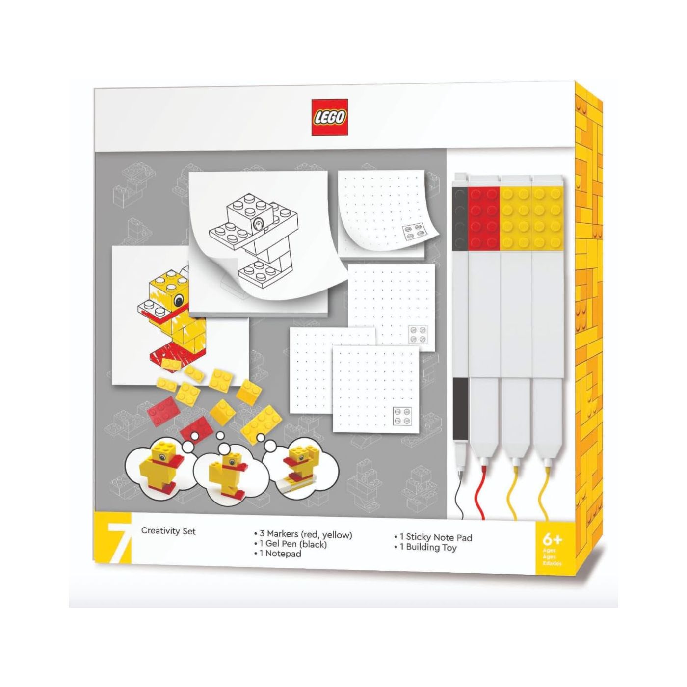 LEGO® Stationery Creativity Set with Duck Building Toy – Build, Draw & Display Fun!