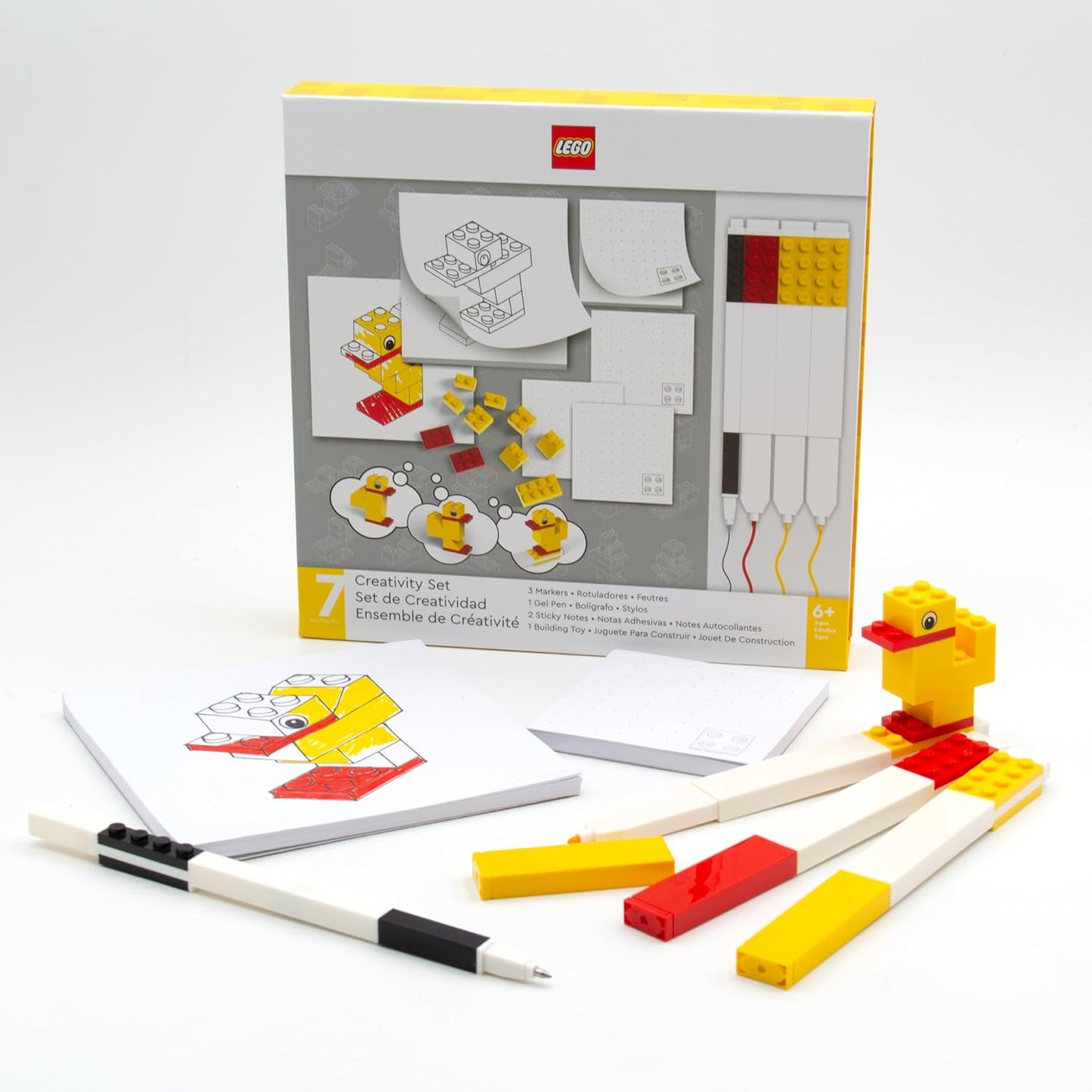 LEGO® Stationery Creativity Set with Duck Building Toy – Build, Draw & Display Fun!