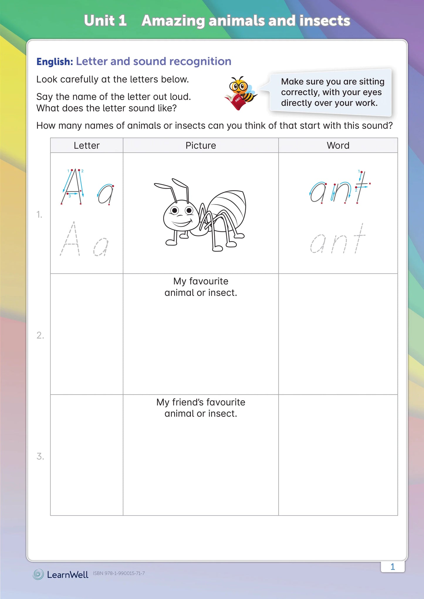 LearnWell Year 1 Homework Start Right Workbook