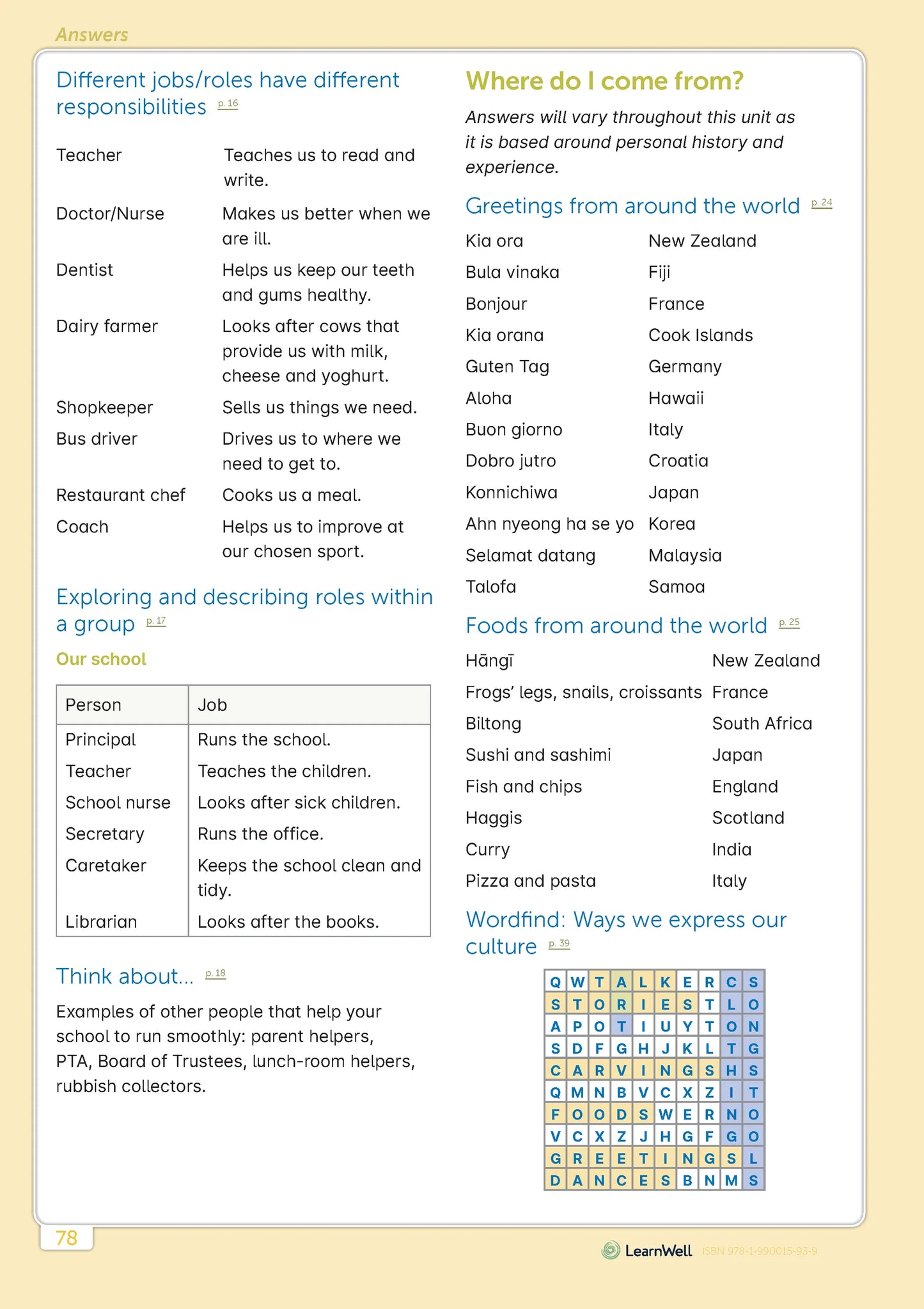 LearnWell Year 1 and Year 2 Social Studies Start Right Workbook