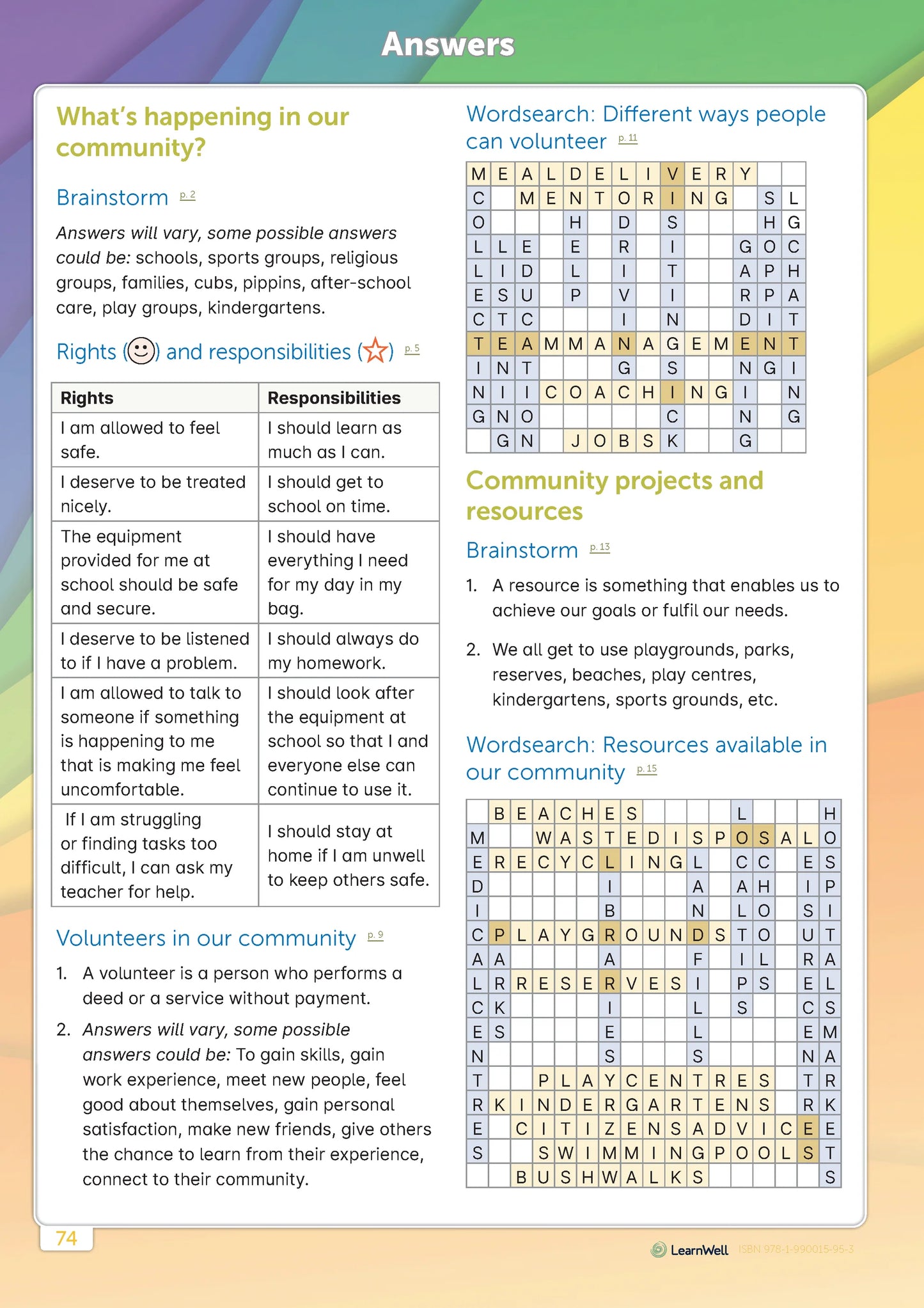 LearnWell Year 4 Social Studies Start Right Workbook