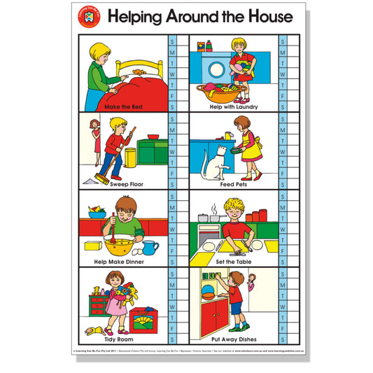 LCBF Wall Chart Helping Around The House Poster 50 x 74cm
