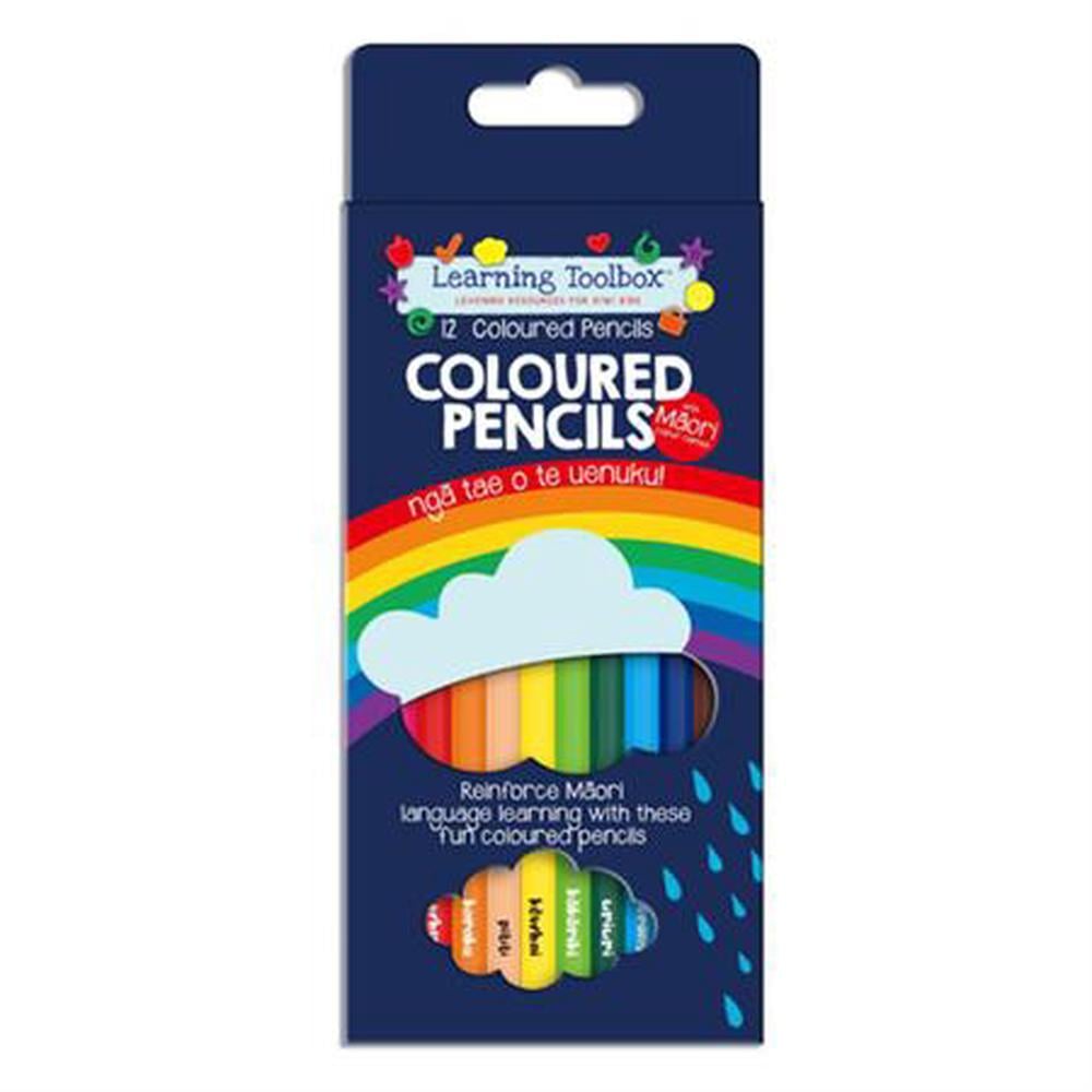 Learning Toolbox Coloured Pencils - Colour Name in Te reo Māori Pack of 12