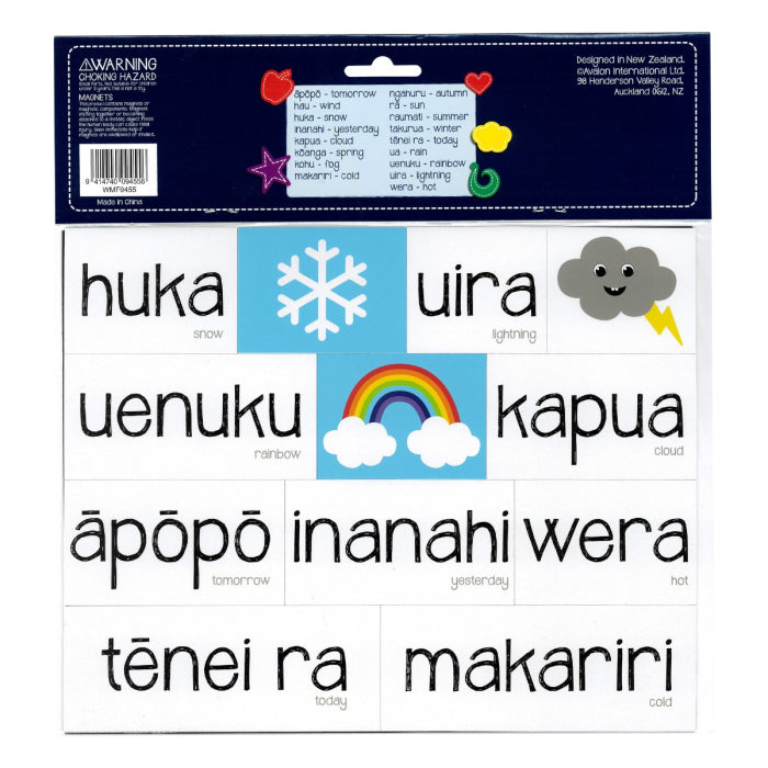 Learning Toolbox Magnetic Māori Weather Set of 24