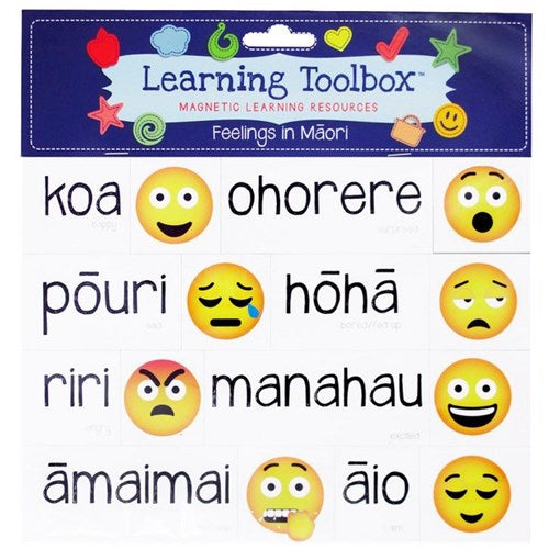 Learning Toolbox Magnets Māori Feelings & Emojis – Set of 35 | Te Reo Emotional Learning Resource