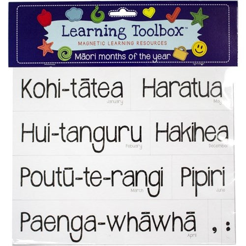 Learning Toolbox Magnets Maori Months of the Year Set of 21