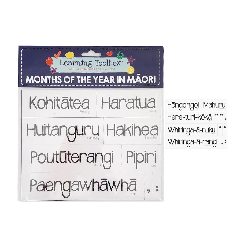 Learning Toolbox Magnets Maori Months of the Year Set of 21