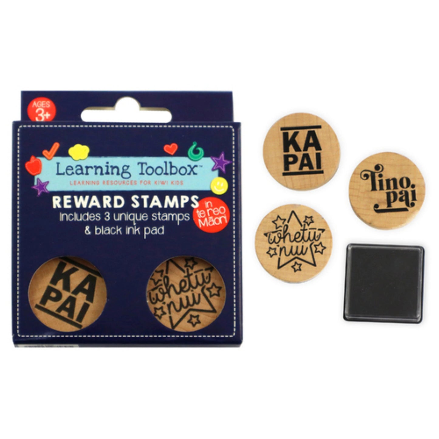 Learning Toolbox Te Reo Māori Stamp Set 3pc+Ink