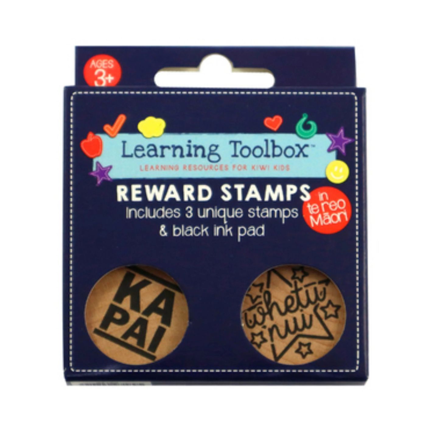 Learning Toolbox Te Reo Māori Stamp Set 3pc+Ink