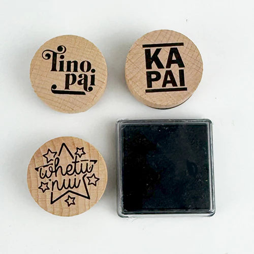 Learning Toolbox Te Reo Māori Stamp Set 3pc+Ink