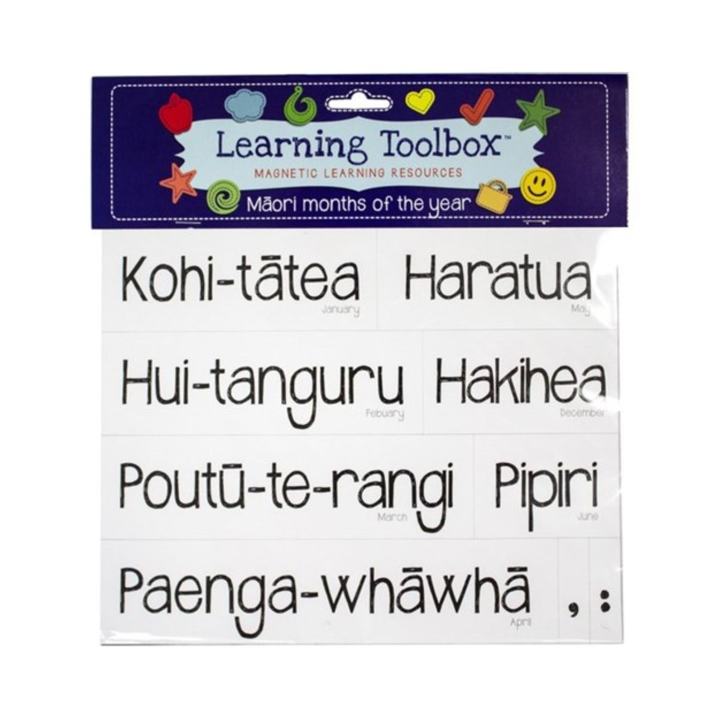 Learning Toolbox Magnets Maori Months of the Year Set of 21