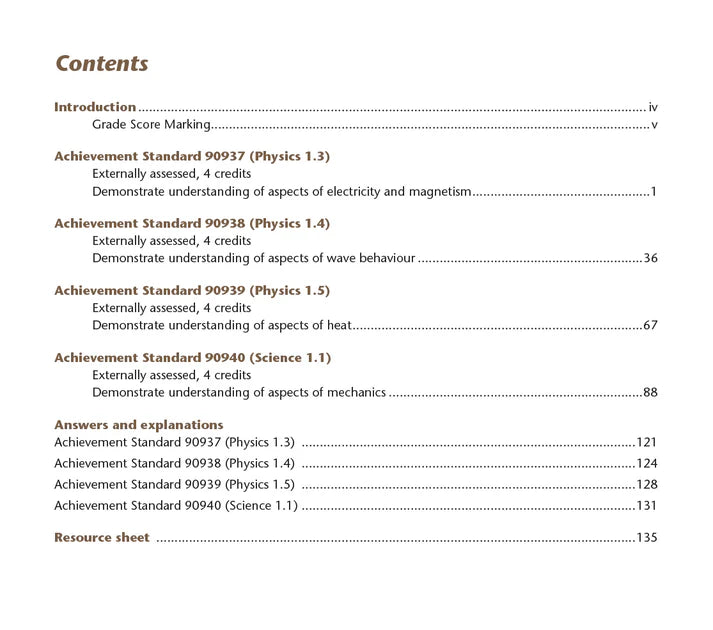 Learnwell Level 1 Physics AME Workbook – NCEA Exam Revision NZ