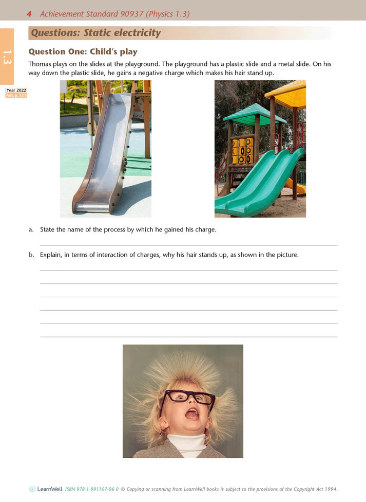 Learnwell Level 1 Physics AME Workbook – NCEA Exam Revision NZ