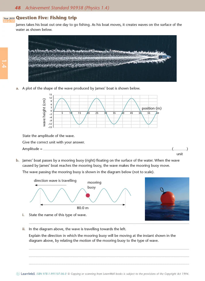 Learnwell Level 1 Physics AME Workbook – NCEA Exam Revision NZ