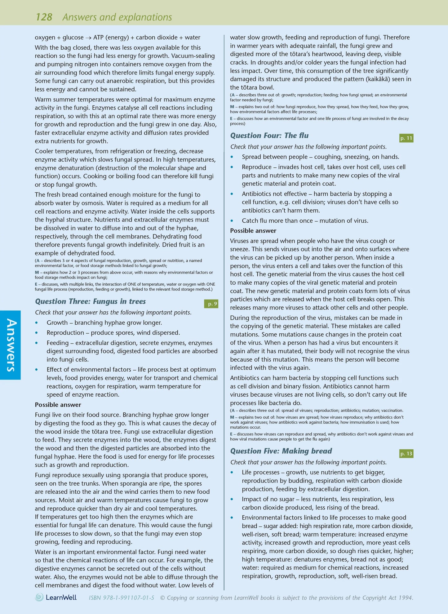 Learnwell Level 1 Biology AME Workbook – NCEA Study Guide NZ