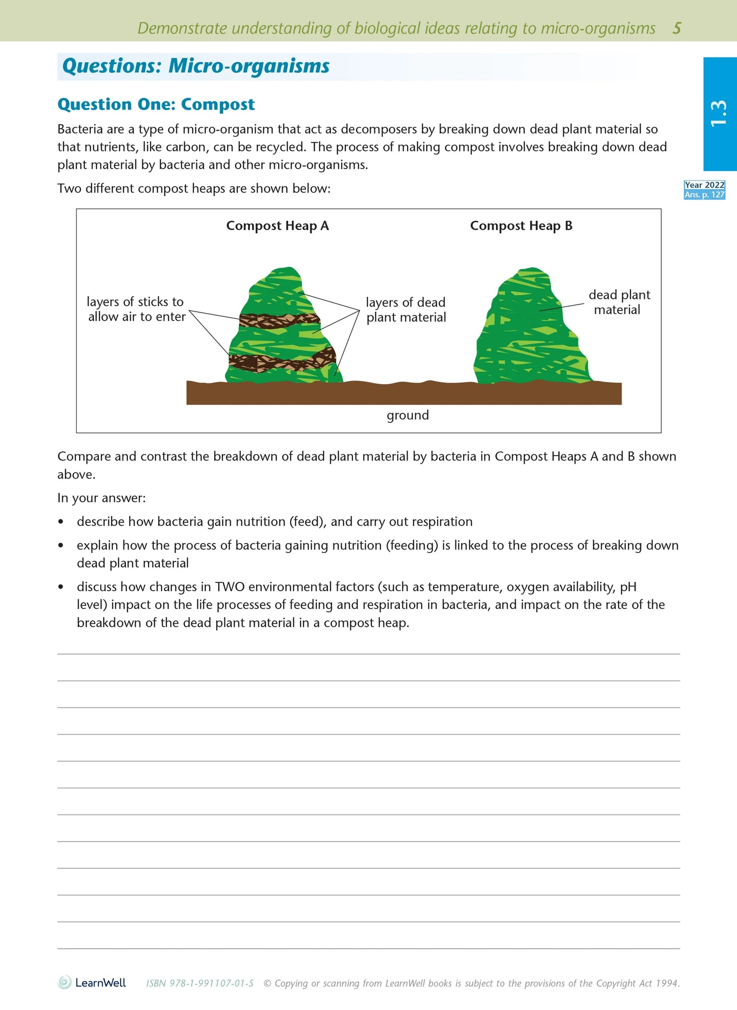 Learnwell Level 1 Biology AME Workbook – NCEA Study Guide NZ
