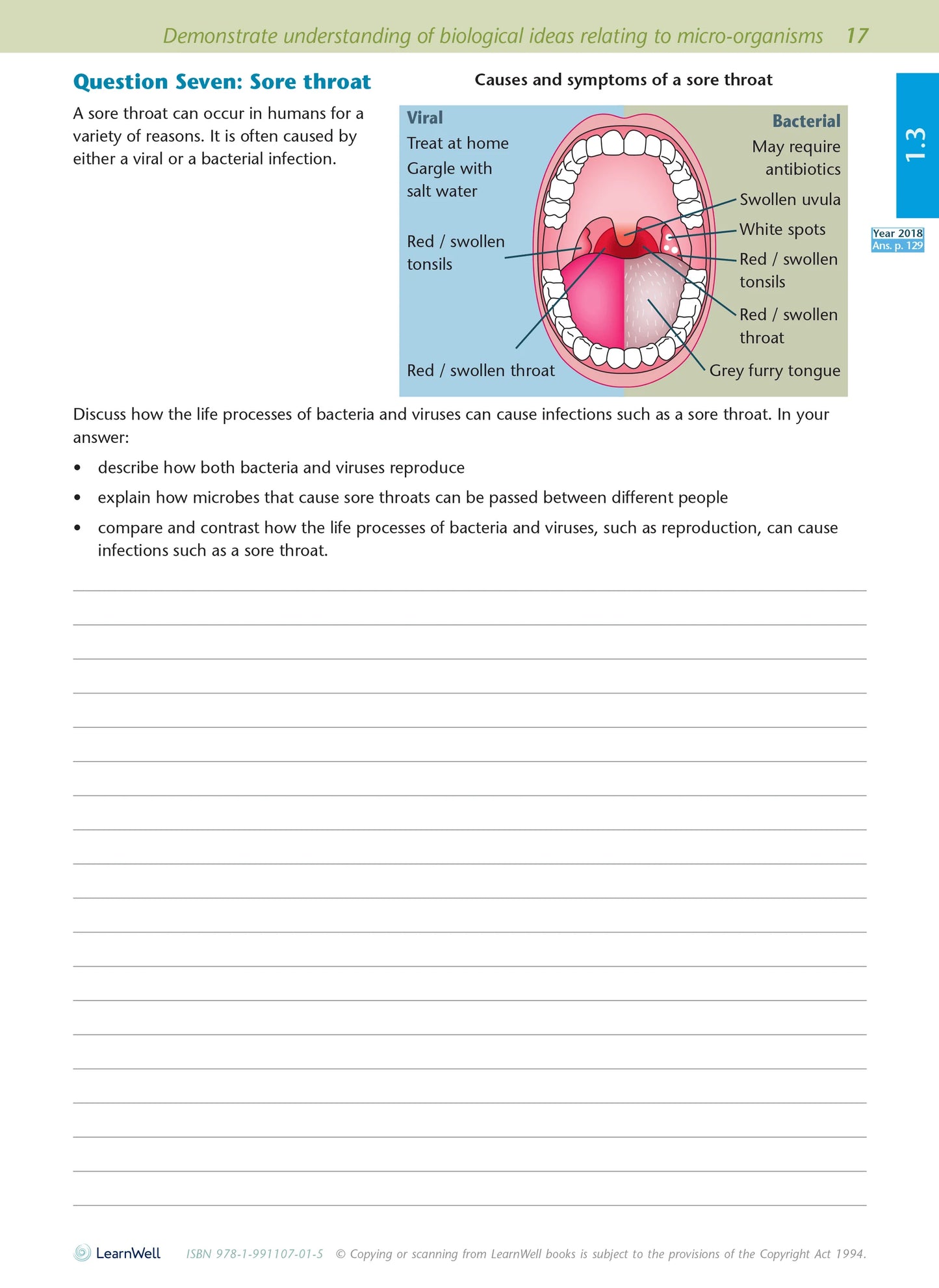 Learnwell Level 1 Biology AME Workbook – NCEA Study Guide NZ