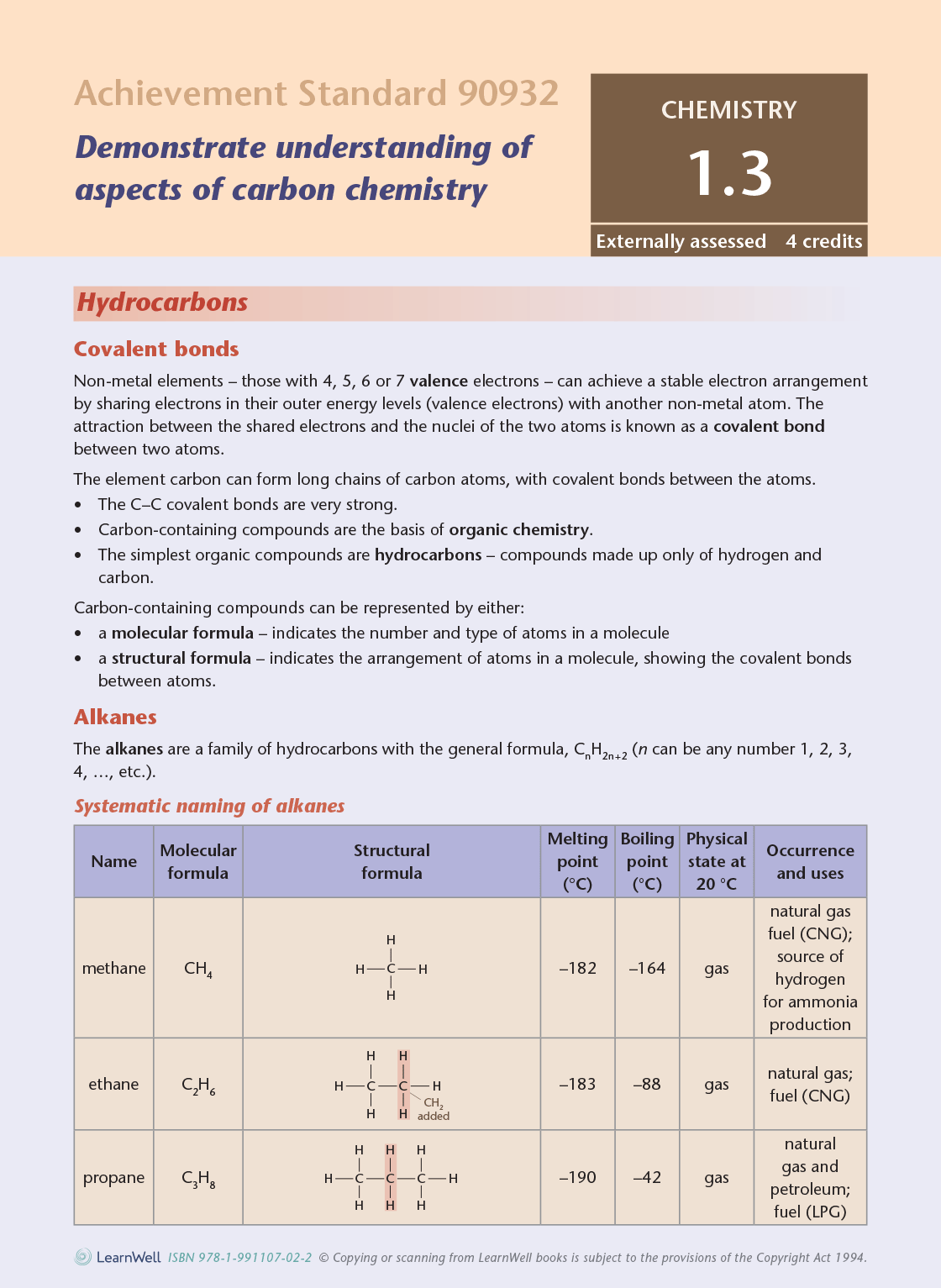 Learnwell Level 1 Chemistry AME Workbook – NCEA Study Guide NZ