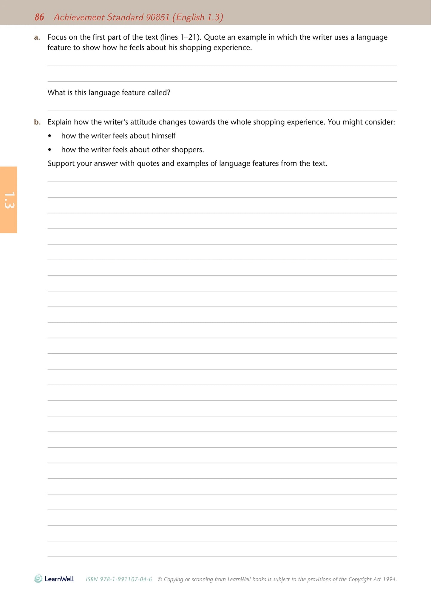 Learnwell Level 1 English AME Workbook – NCEA Revision NZ