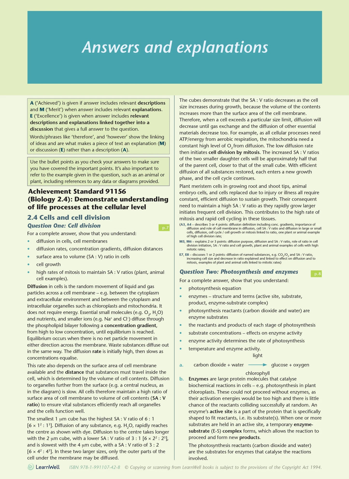 Learnwell Level 2 Biology AME Workbook – NCEA Study Guide