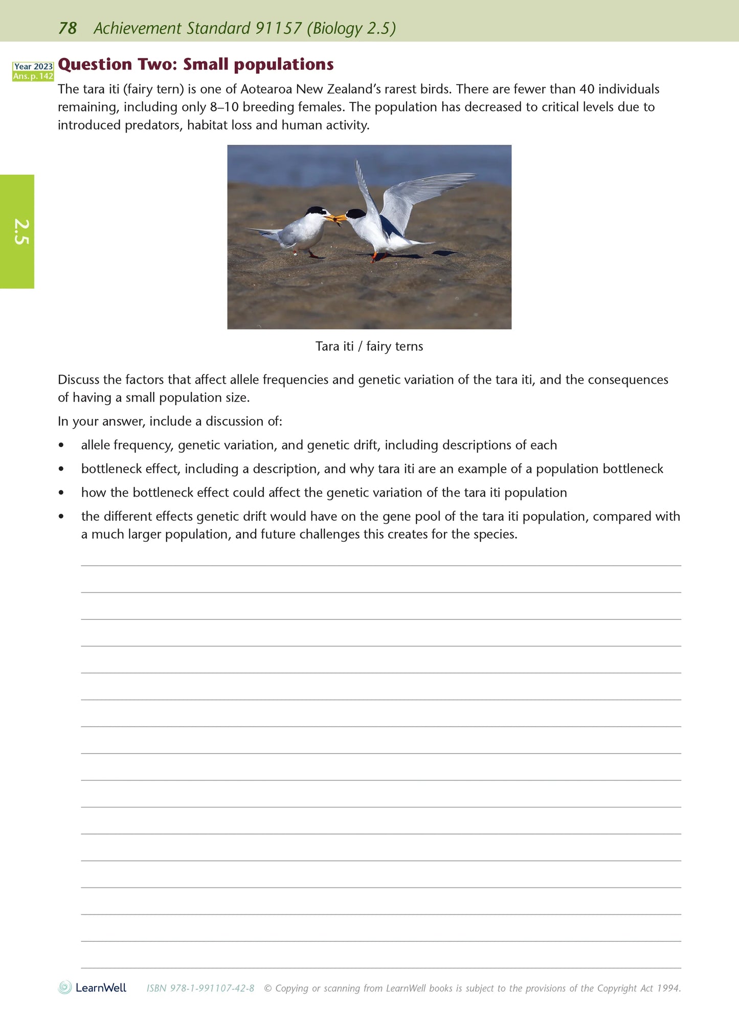 Learnwell Level 2 Biology AME Workbook – NCEA Study Guide
