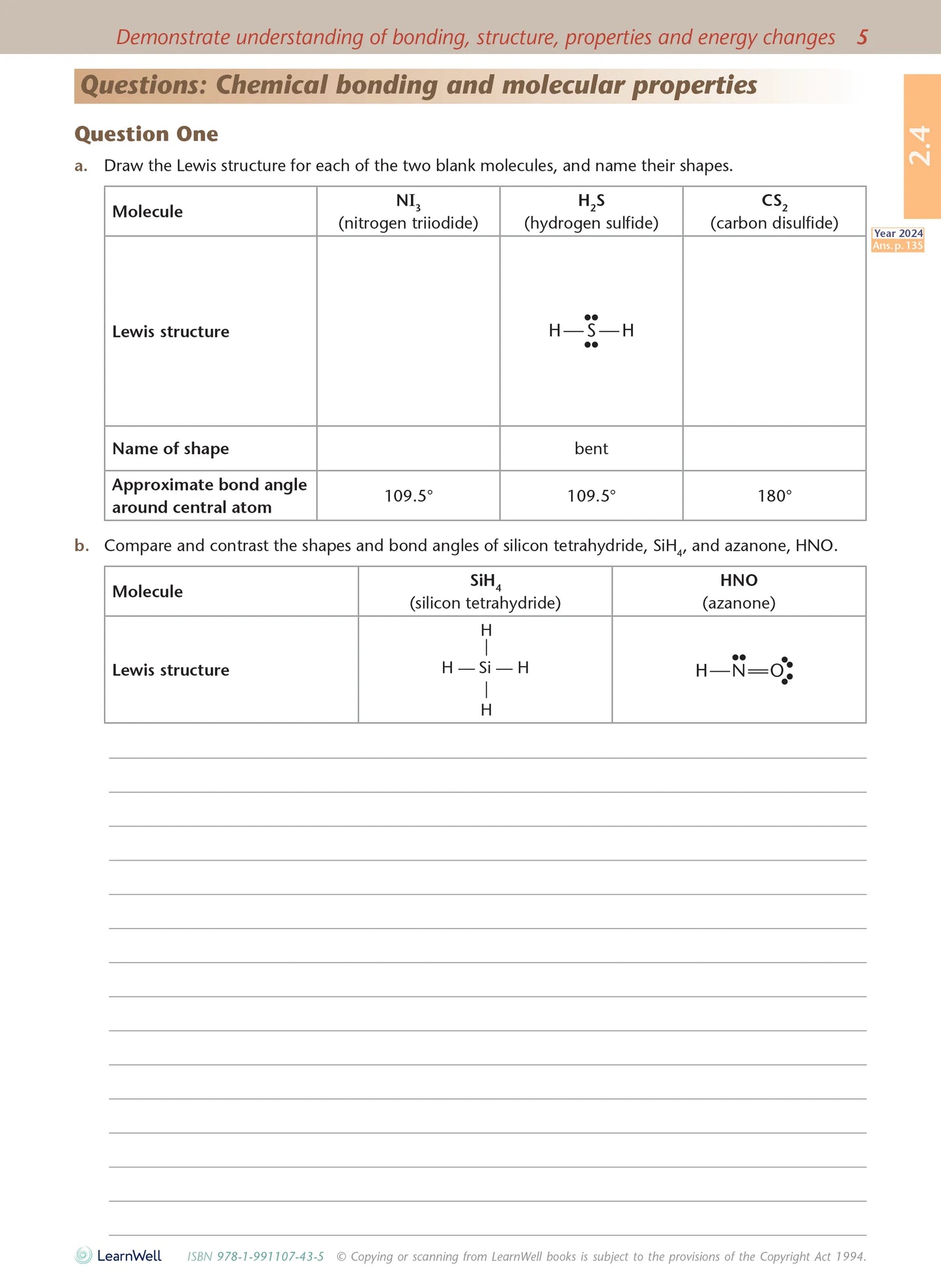 Learnwell Level 2 Chemistry AME Workbook | NCEA Level 2 Study Guide NZ