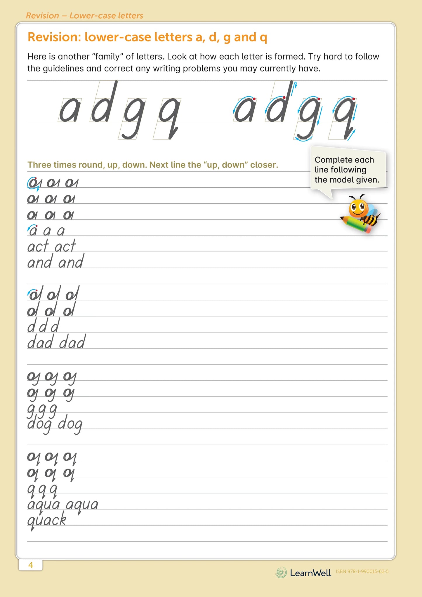 Learnwell Senior Handwriting Start Right Workbook Ages 9 to 12 Years