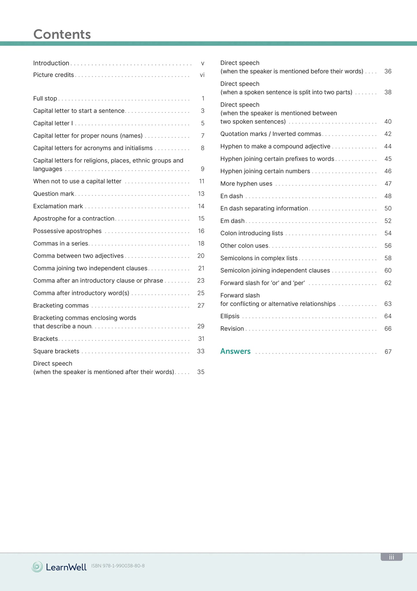 Learnwell The Punctuation Start Right Workbook