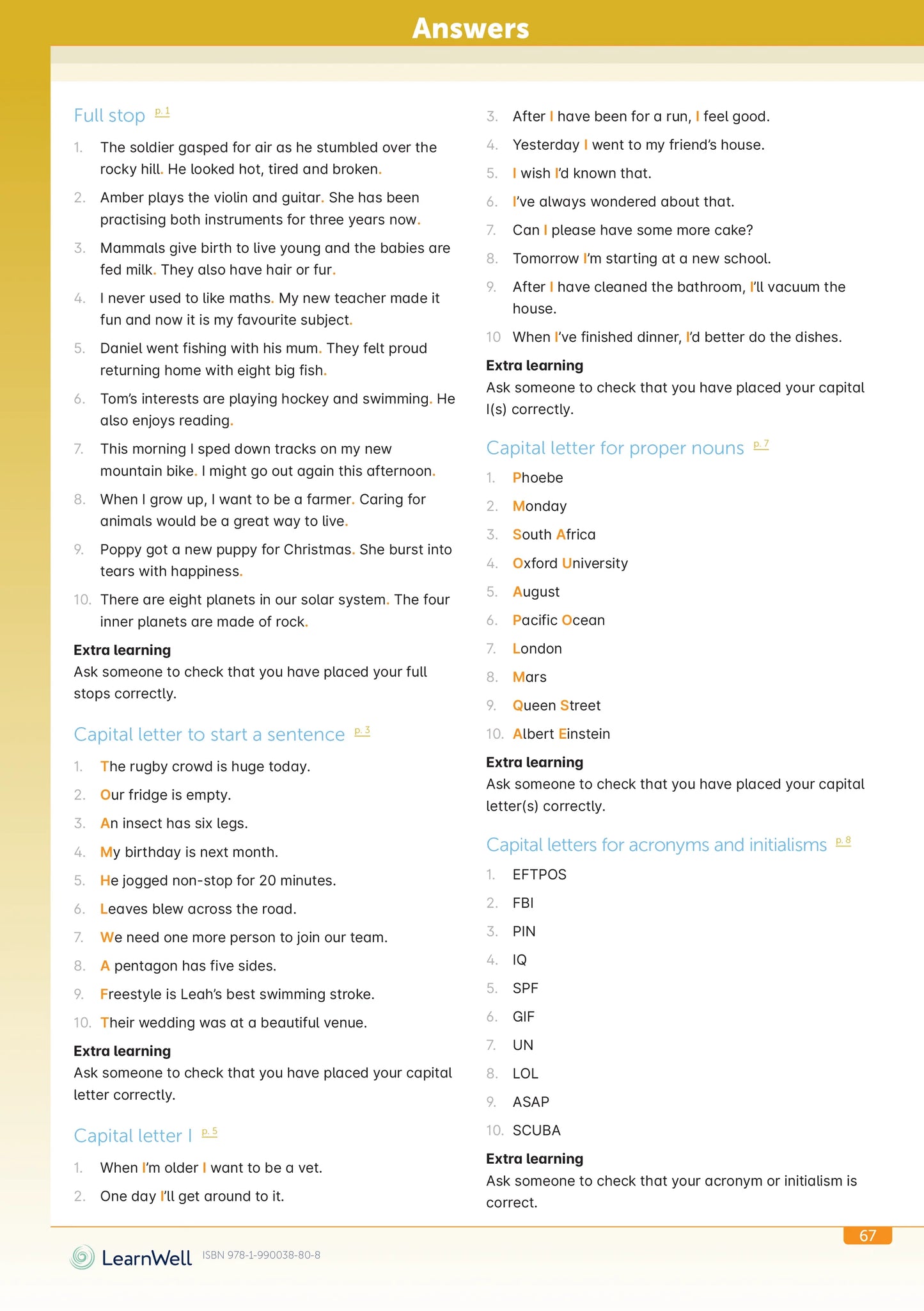 Learnwell The Punctuation Start Right Workbook