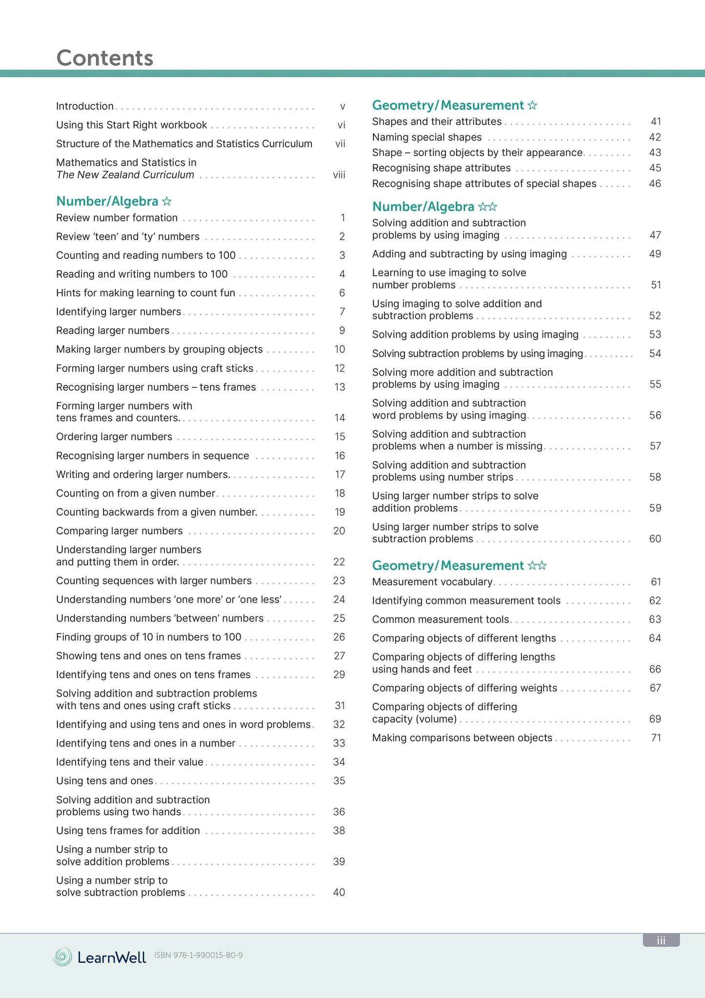 Learnwell Year 2 Mathematics Start Right Workbook