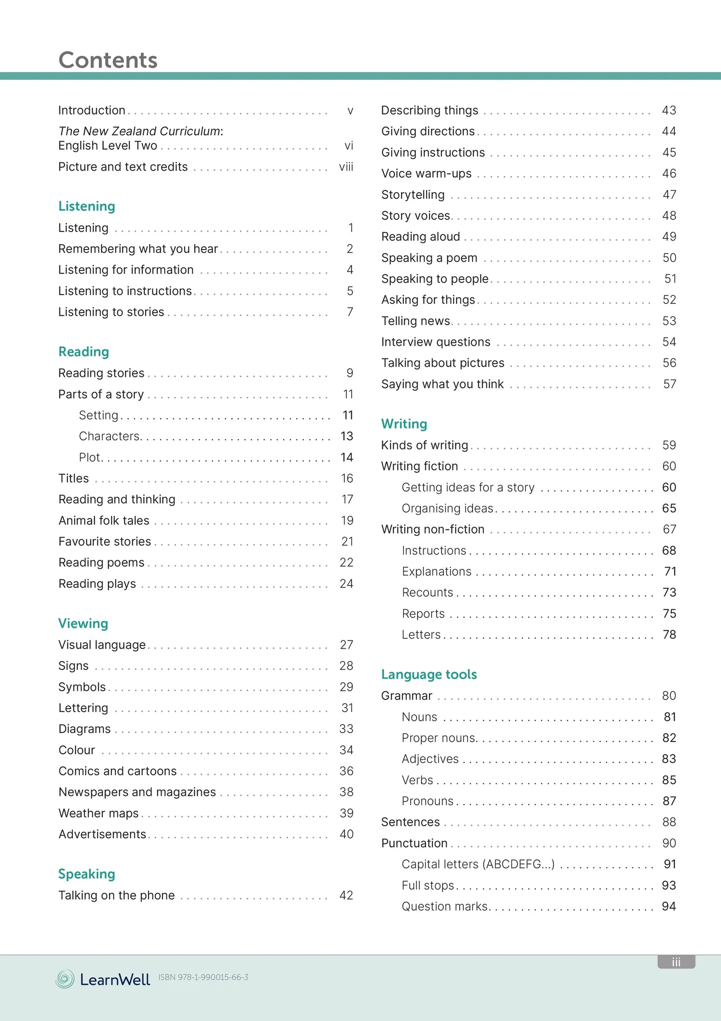 Learnwell Year 4 English Start Right Workbook