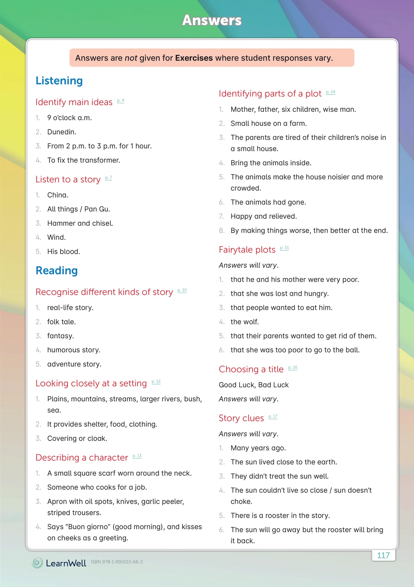 Learnwell Year 4 English Start Right Workbook