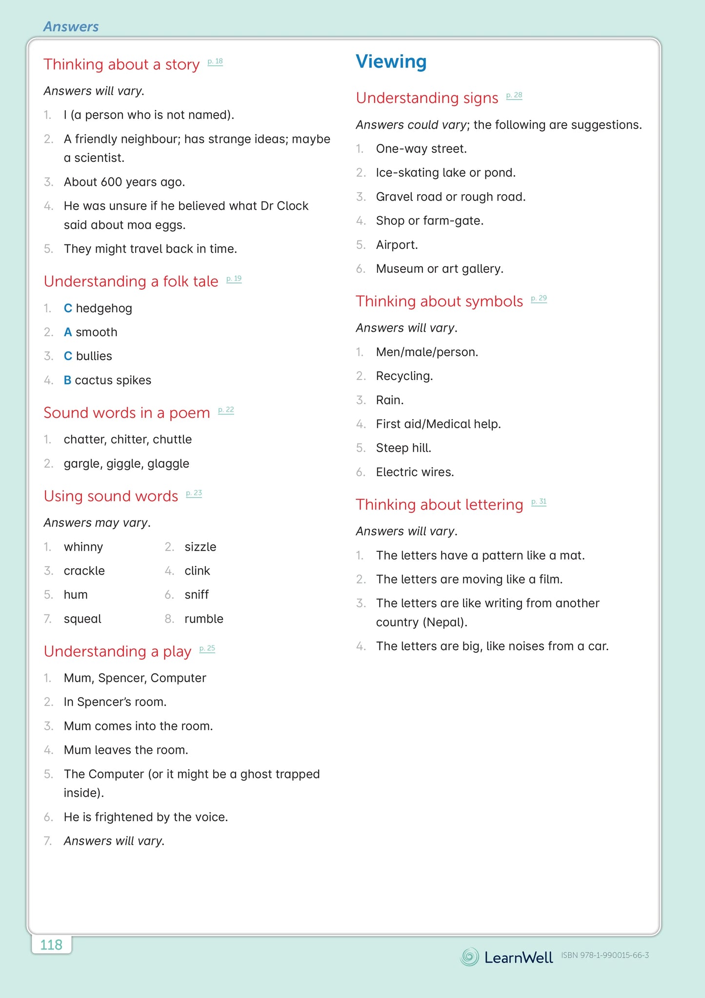 Learnwell Year 4 English Start Right Workbook